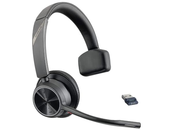 Diadema Monoaural con Micrófono Poly Voyager 4310, Certificación Zoom, Bluetooth, USB. Color Negro.