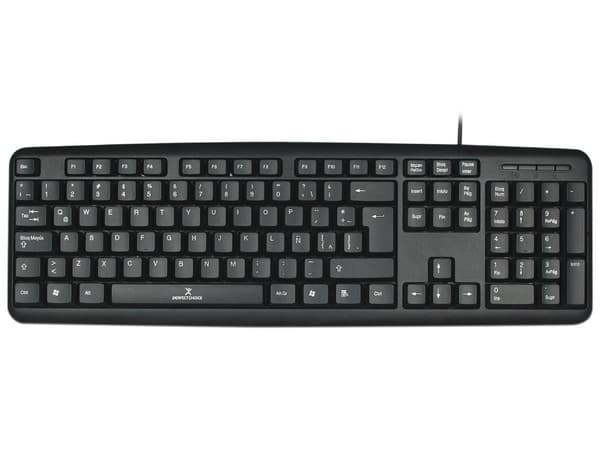 Teclado Estándar Alámbrico Perfect Choice, USB. Color Negro.