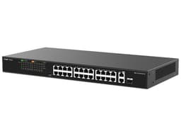 Switch Ruijie RG-ES126FGS-LP de 24 Puertos PoE+ 10/100BASE-T, 2 Puertos 10/100/1000BASE-T, 1 Puerto Combo, Protección Eléctrica de 4KW, Ideal Para CCTV. - imagen 2