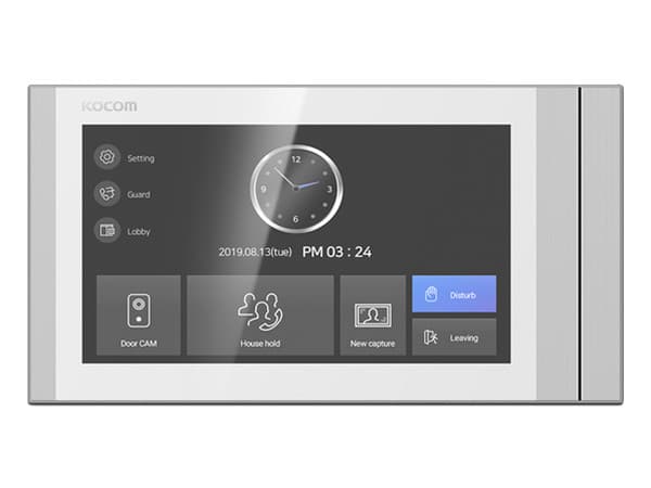 Monitor Analógico Kocom KCV-T701SM, LCD de 7", 1080p, Soporta 2 Frentes de Calle y hasta 4 Monitores.