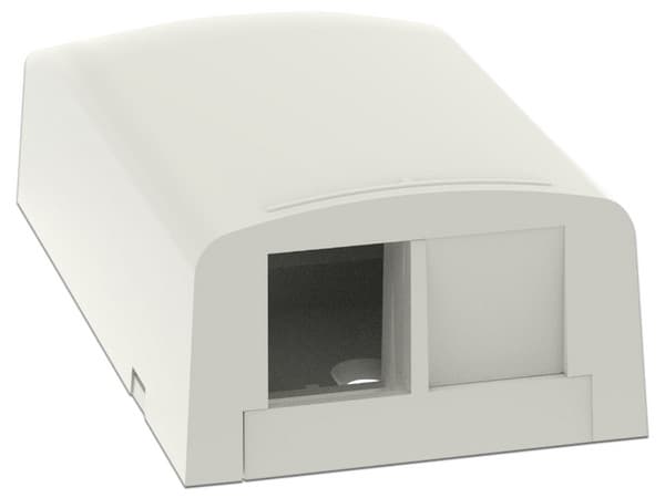 Caja de Montaje en Superficie Panduit, Para 2 Módulos Keystone, Color Blanco Mate.