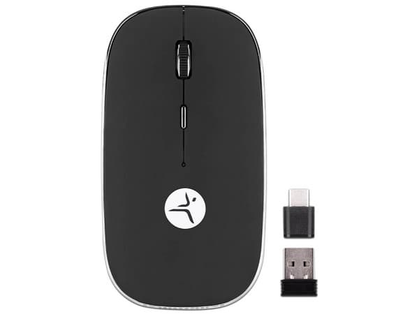 Mouse Inalambrico Techzone TZACMOI30, 1200 DPI, Batería Recargable, USB, Receptor USB, Color Negro.