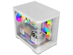 Gabinete Gamer XZEAL XZC1, M-ITX, 3 Ventiladores, Panel Curvo. Color Blanco. - imagen 1