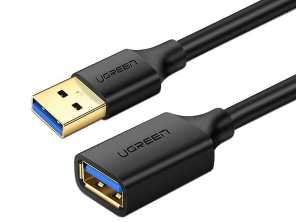 Cable de Extensión UGREEN US129 de USB 3.0 (M) a USB 3.0 (H), 3m. Color Negro.