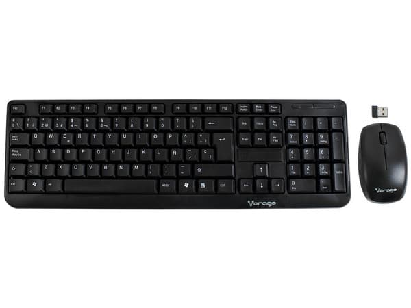 Kit teclado y Mouse inalámbrico Vorago KIT 302, USB.