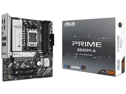 T. Madre ASUS PRIME B840M-A, Chipset AMD B840, Soporta: Procesadores AMD Serie 9000, 8000 y 7000, Socket AM5, Memoria: DDR5 7600/5600/4800MHz, 256GB Max, Integrado: USB, M.2, Micro-ATX, Ptos: 1xPCIE4.0x16. - imagen 1