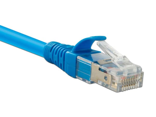 Cable RJ45 S/FTP Cat6a Nexxt Longitud 90 cm, LSZH, Color Azul.