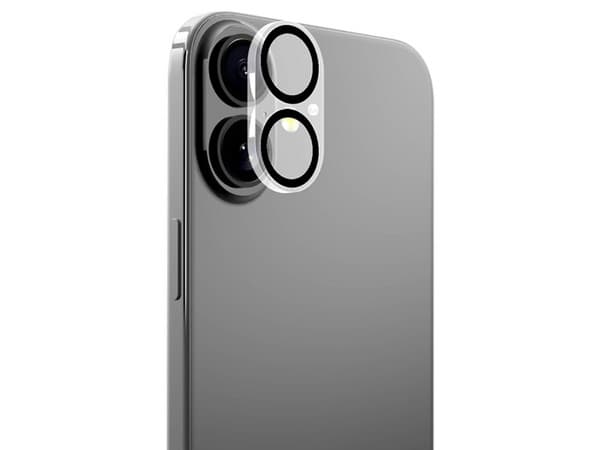 Mica Vidrio MYBAT para iPhone 16 y 16 PLUS, Protectora de Cámara, Transparente, Vidrio Templado 9H, Nano Tecnología, Protección contra Fragmentación.