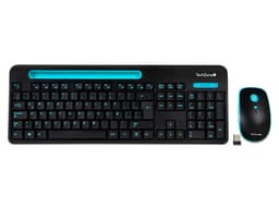 Kit De Teclado y Mouse Inalámbrico TechZone, Receptor USB. Color Negro. - imagen 1