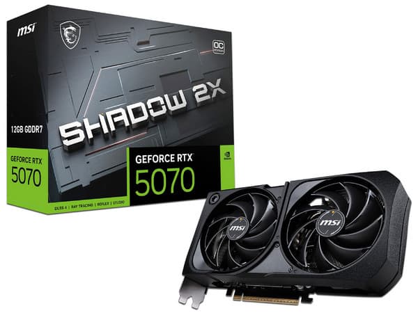 Tarjeta de Video NVIDIA GeForce RTX 5070 MSI Shadow 2X OC, 12GB GDDR7, 1xHDMI, 3xDisplayPort, PCI Express 5.0