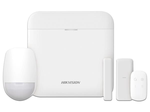 Kit de Alarma HIKVISION DS-PWA48-KS-SLIM AX PRO con GSM (3G/4G). Incluye: 1 Hub, 1 Sensor PIR, 1 Contacto Magnético y 1 Control Remoto. (Compatible con Hik-Connect P2P).