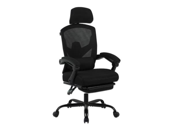 Silla Gamer Balam Rush Bolt Nou B, Soporta hasta 130kg, Reposapiés, Cojín cervical. Color Negro.