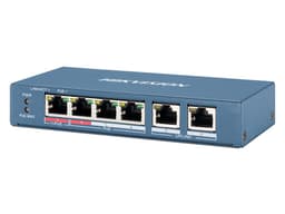 Switch Gigabit HikVision DS-3E0106HP-E de 4 puertos 100 Mbps, PoE. - imagen 1