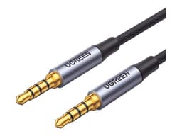 Cable de Audio UGREEN 90788, 3.5mm a 3.5mm (M-M), Nylon Trenzado, 5m, Color Negro. - imagen 1