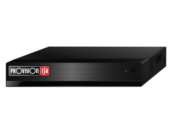 DVR Provision ISR SH-4100A5S-2L(MM) con 4 canales AHD y 2 canales IP. Color negro.