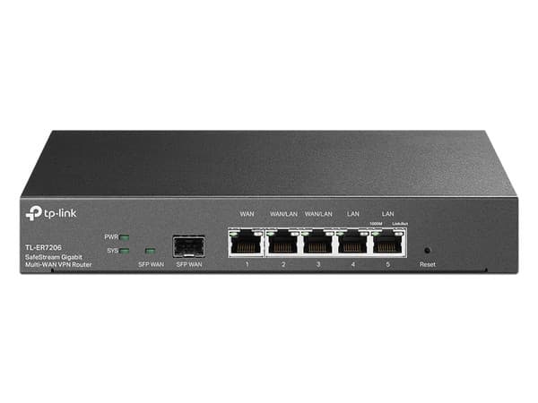 Ruteador TP-LINK TL-ER7206, 4 puertos Gigabit Ethernet, 1 SFP, Firewall.