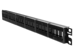 Panel de Parcheo Modular Plano Panduit NKFP24Y de 24 puertos, 1U. Color Negro. - imagen 2