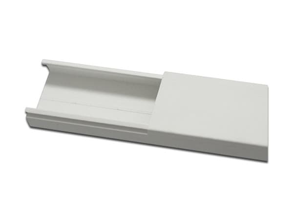 Canaleta THORSMAN TMK-1735-SD-CC, Sin división, 35 x 17 mm tramo 6 pies, Con cinta adhesiva, Color Blanco.