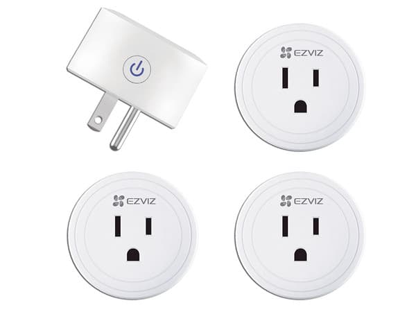 Kit de 4 Enchufes Inteligentes EZVIZ T30, Wi-Fi, Compatible con Amazon Alexa y Google. Color Blanco.