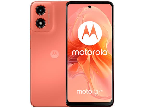 Smartphone Motorola Moto G04s: Procesador Unisoc T606 (hasta 1.6 GHz), Memoria RAM de 4GB, Almacenamiento de 64GB, Pantalla LED Multi Touch de 6.6" HD+, Bluetooth 5.0, Wi-Fi 5, Cámara Principal de 50MP, Android 14, Color Naranja.