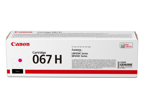 Cartucho de Tóner Canon 067H Magenta, Modelo: 5104C001AA.