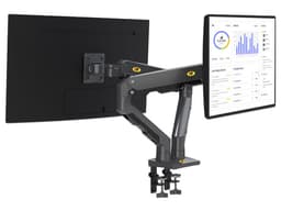 Soporte de Escritorio Epcom G65-NB para 2 Monitores de 27" a 34", Soporta hasta 16Kg por brazo. Color Negro. - imagen 2