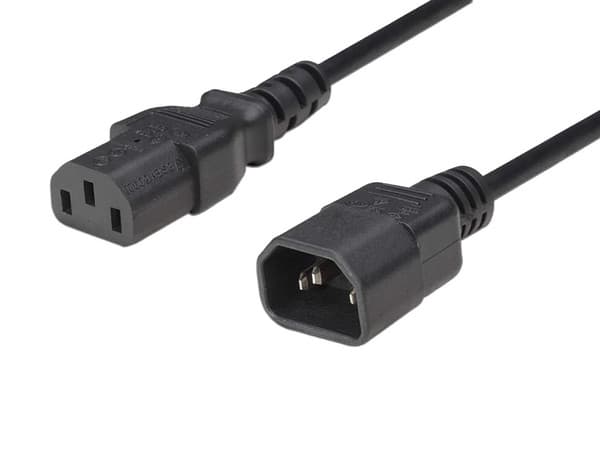 Extensión de cable de alimentación de C14 a C13, 1.8 m.