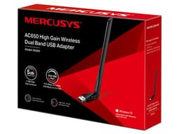 Adaptador Inalámbrico USB Mercusys MU6H AC650 de doble banda 2.4GHz - 5GHz, Wireless AC (Wi-Fi 5), hasta 600Mbps, antena de alta ganancia, USB. - imagen 3