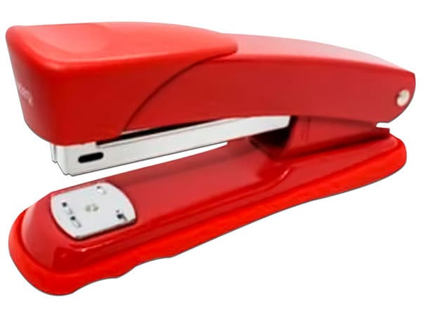 Grapadora Nextep Metálica Premium Media Tira, Color Rojo, Contiene 12 Piezas.