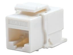 Módulo Jack Keystone Cat6, con terminación en ángulo 180 grados, Color Blanco, Compatible con Faceplate y Patchpanel Linkedpro. - imagen 1