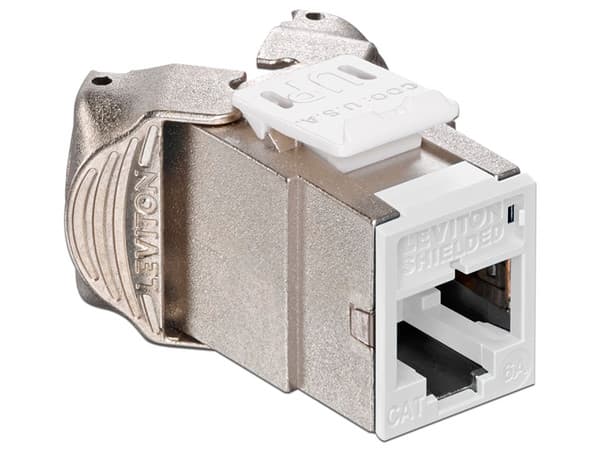 Conector Jack Blindado Leviton Atlas-X1, RJ-45 Cat6a. Color Blanco