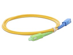 Jumper de Fibra Óptica LinkedPro LPSM3SCASCUS1, Monomodo, LC/APC - SC/UPC, 1m, Color Amarillo. - imagen 2