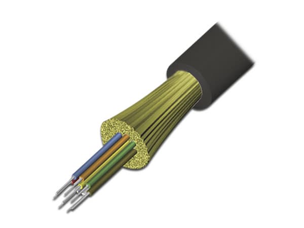 Cable de Fibra Óptica Siemon 9GD5P012G-T501A de 1 Metro, 12 hilos, para Interior y Exterior, Multimodo, Color Negro.