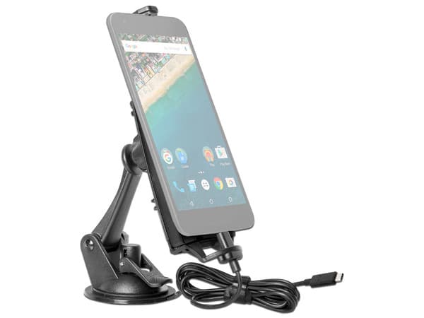 Soporte Universal iBOLT mPro con cargador USB-C, NFC. Color Negro.