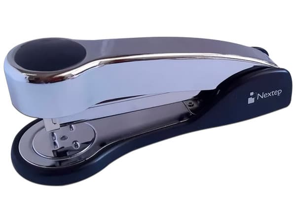 Grapadora de Golpe Nextep Metálica Tira Completa para 40 Hojas, Contiene 12 Piezas.