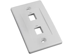 Tapa para Caja Montaje al ras, 2 salidas, blanco - imagen 1