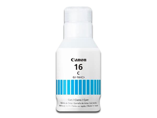 Botella de tinta Canon GI-16C, Cian, Modelo: 4418C001AA.