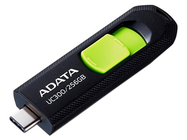 Memoria Flash ADATA UC300 de 256GB, USB-C 3.2, Color Negro.