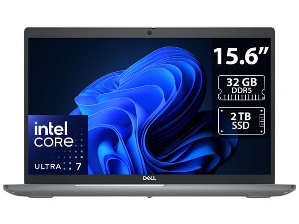 Workstation DELL Precision 3590: Procesador Intel Core Ultra 7 165H (hasta 5.0 GHz), Memoria de 32GB DDR5,SSD de 2TB, Pantalla de 15.6" LED, Video NVIDIA RTX 500 Ada, S.O. Windows 11 Pro (64 Bits).