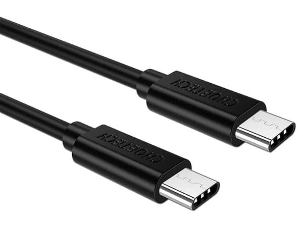 Cable de Datos CHOETECH, USB-C a USB-C (M-M), 3 M, 60W, 3Amp, Universal. Color Negro.