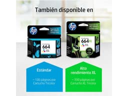 Cartucho de tinta HP 664 Tricolor Original (F6V28AL). - imagen 3