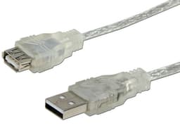 Extensión de cable USB 2.0, A macho / A hembra, 4.5m, Plata. - imagen 1