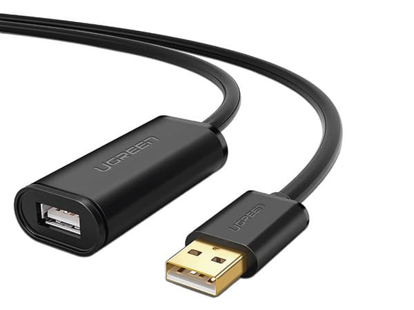 Cable de Extensión Activo UGREEN 10326, USB 2.0 Tipo A (M-H), 30m, Color Negro.