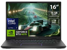 Laptop Gamer Alienware AM16 R2:Procesador Intel Core Ultra 7 155H (hasta 4.8 GHz),Memoria de 16GB DDR5,SSD de 1TB,Pantalla de 16" LED WQXGA (2560 x 1600), 240Hz,Video GeForce RTX 4070 8GB GDDR6,S.O. Windows 11 Home. - imagen 1