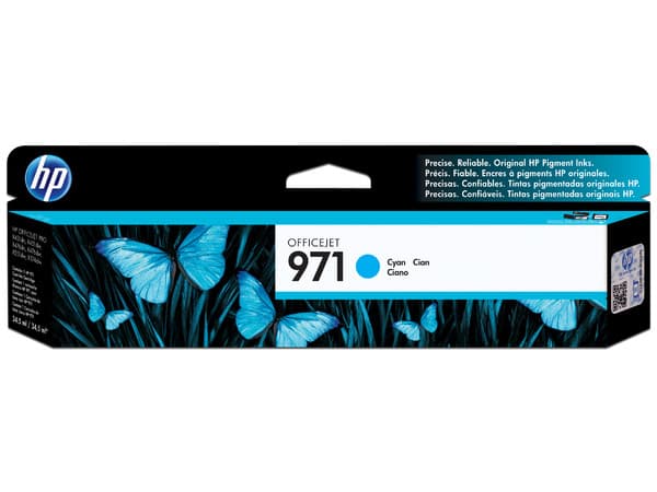 Cartucho de tinta HP 971 Cian Original (CN622AM).