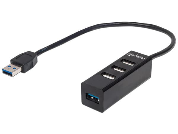 Hub USB Manhattan de 3 Puertos USB 2.0 y 1 puerto USB 3.0.