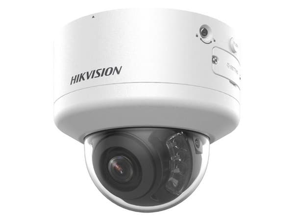 Cámara IP Tipo Domo Hikvision DS-2CD3786G2HT-LIZSU(PTRZ) de 8MP (3840 x 2160), Lente de 2.8mm, IR hasta 40m, IP66, Color Blanco.