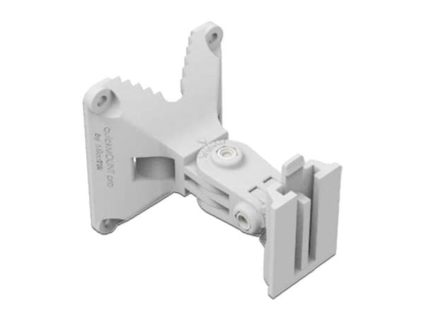 Montaje de Pared o Poste QuickMount Pro para equipos MikroTik con ajuste de 140 grados.