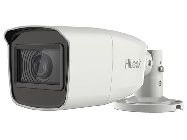 Cámara de Vigilancia Tipo Bala HiLook THC-B320-VF de 2MP (1920 x 1080), Lente 2.8 a 12 mm, IR Hasta 40 m, Color Blanco.