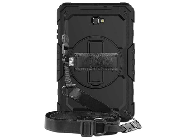 Funda Protectora de Uso rudo TEKKU StrapB para Samsung Tab A de 10.1", Color Negro.